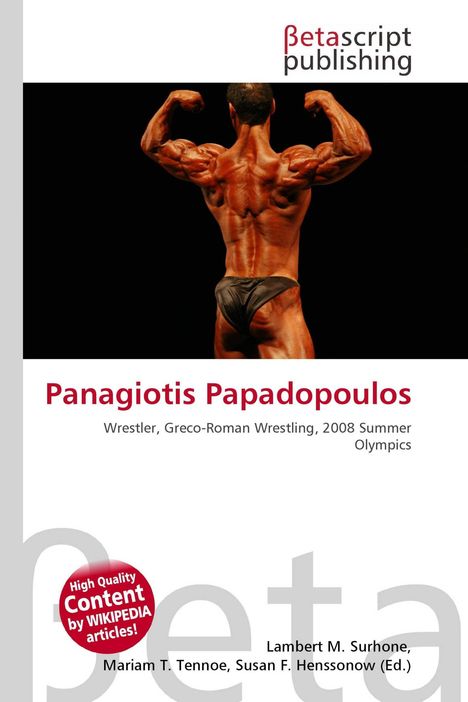 "Panagiotis Papadopoulos, Wrestler, Greco-Roman Wrestling, 2008 Summer Olympics. Muskulöser Körper von hinten."