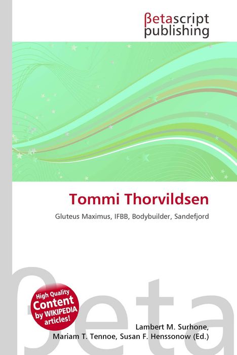 "Betascript Publishing" oben; "Tommi Thorvildsen" mittig. Grünes, geschwungenes Design mit Sternen.