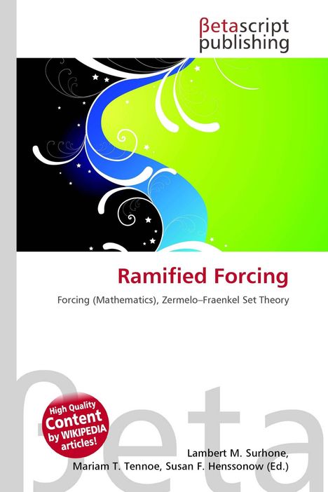 "Ramified Forcing," bunte, abstrakte Illustration mit geschwungenen Linien und floralen Mustern.