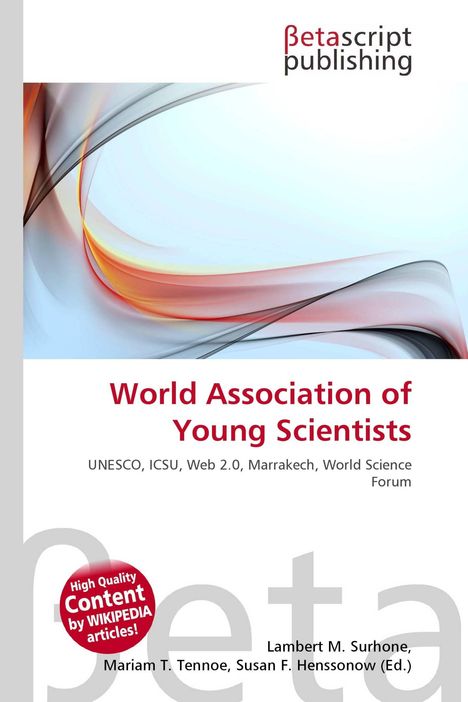 "World Association of Young Scientists. UNESCO, ICSU, Web 2.0, Marrakech, World Science Forum. Abstraktes Farbdesign."