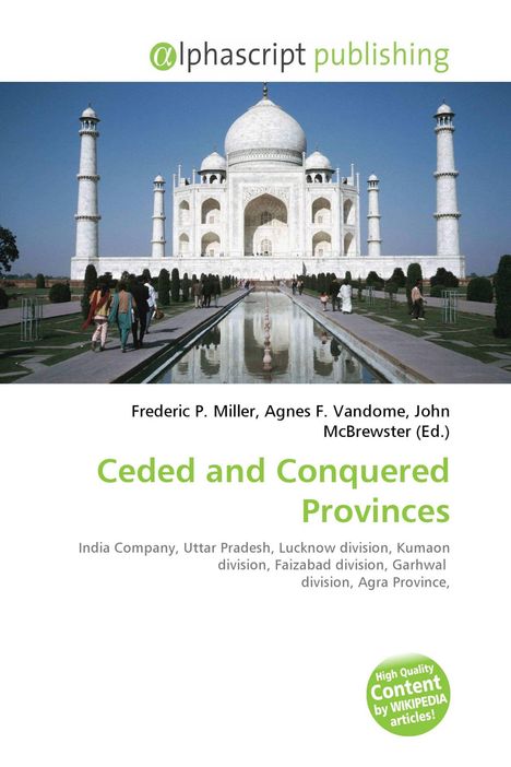 Buchtitel: "Ceded and Conquered Provinces". Foto des Taj Mahal im Hintergrund.