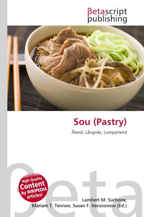 "Sou (Pastry)", Åland, Långnäs, Lumparland steht groß auf dem Cover. Darunter eine Schüssel mit Fleisch und Gemüse.