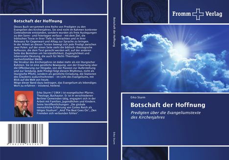 Erko Sturm: Botschaft der Hoffnung, Buch