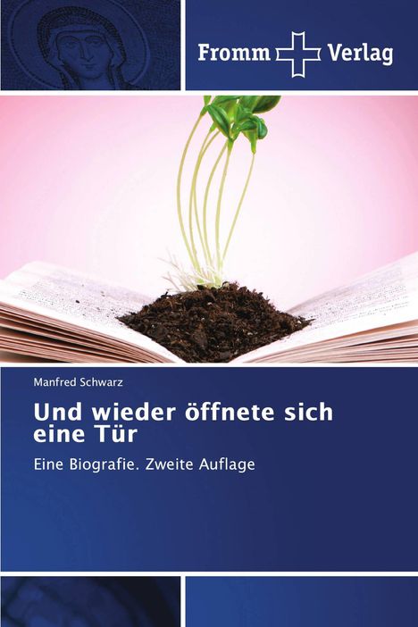 "Fromm Verlag" Logo oben rechts, darunter ein Buch mit Erde und sprießenden Pflanzen auf rosa Hintergrund.
