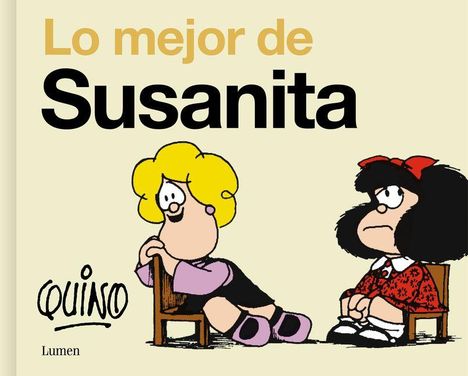 "Lo mejor de Susanita" steht oben, darunter eine Illustration von zwei Mädchen auf Stühlen, eines mit blondem, das andere mit schwarzem Haar.