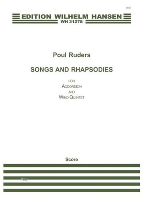 Poul Ruders: Songs and Rhapsodies for Accordion and Wind Quintet (Score), Noten