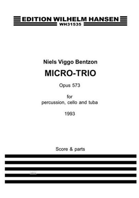 Niels Viggo Bentzon: Micro-Trio (Score &amp; parts), Noten