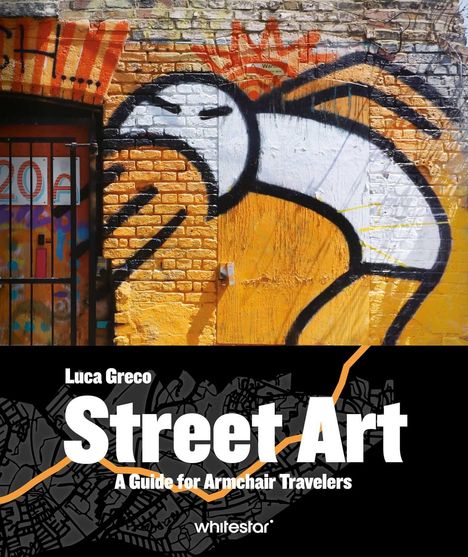„Luca Greco, Graffiti Art, an Unconventional guide“. Ein Graffiti eines Vogels auf gelbem Hintergrund.