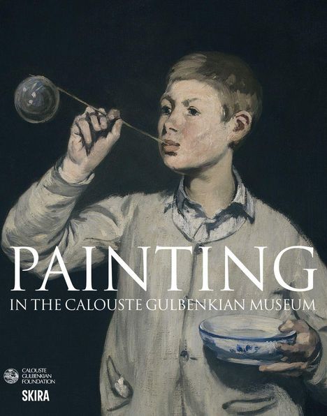 "PAINTING IN THE CALOUSTE GULBENKIAN MUSEUM" zeigt einen Jungen, der Seifenblasen bläst, mit Schale in der Hand.