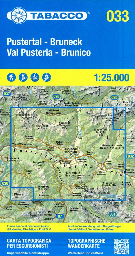 33 Pustertal-Bruneck, Karten