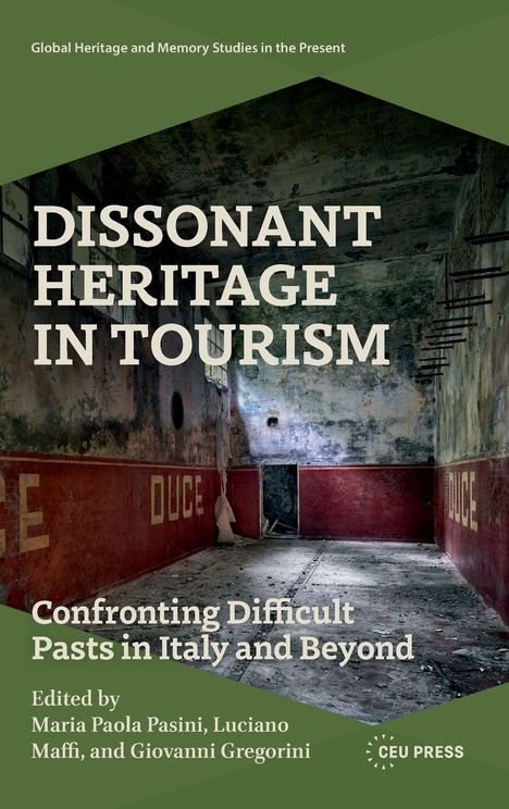 "Dissonant Heritage in Tourism. Confronting Difficult Pasts in Italy and Beyond." Ein verfallener Raum mit roten Wänden.