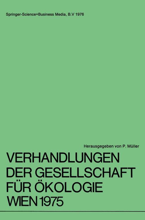 G. Spatz: Verhandlungen der Gesellschaft für Ökologie Wien 1975, Buch