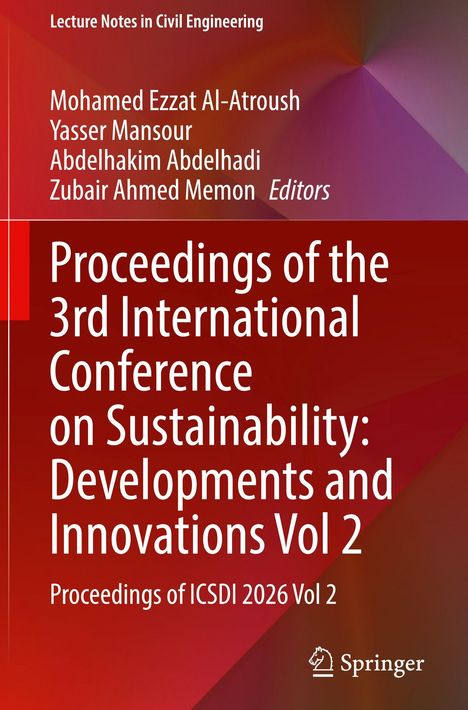"Proceedings of the 3rd International Conference on Sustainability: Developments and Innovations Vol 2." Rotes Cover.