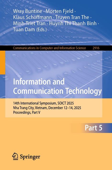 Titel: Information and Communication Technology. Symposium in Vietnam, Dez 12–14, 2025. Hintergrund: Blau mit Orange.