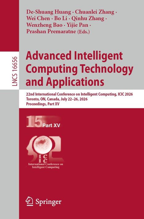 "Advanced Intelligent Computing Technology and Applications" steht groß in der Mitte. Unten: "Springer" Logo.