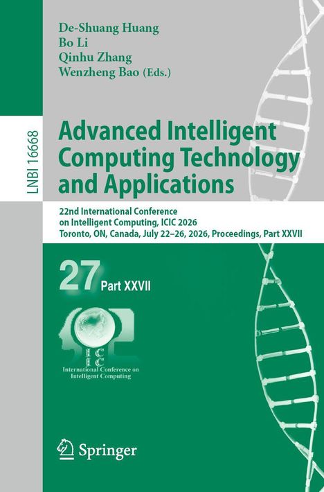 "Advanced Intelligent Computing Technology and Applications" steht in grüner Schrift mit einem DNA-Strang am Rand.