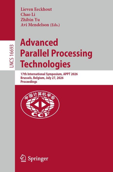 Titel: Advanced Parallel Processing Technologies. Beschreibung einer Konferenz in Brüssel 2026. Enthält CCF-Logo.