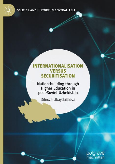 Titel: "Internationalisation versus Securitisation". Ein vernetztes Muster auf dunkelblauem Hintergrund.