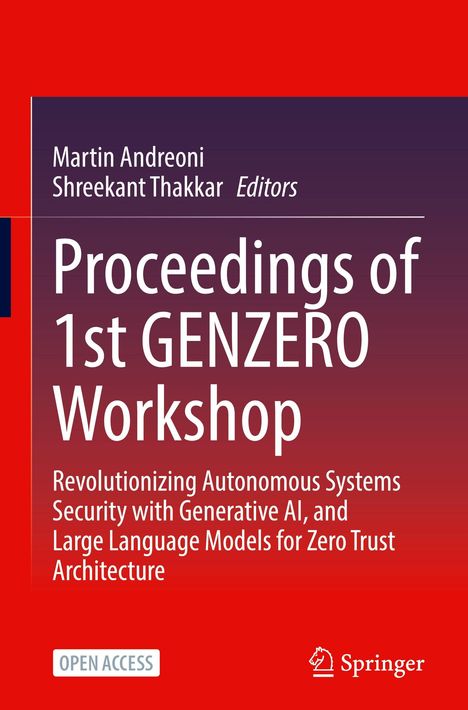 „Proceedings of 1st GENZERO Workshop“, roter Verlauf, Open Access Label, Springer-Logo.