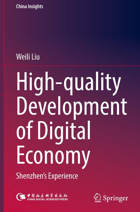"High-quality Development of Digital Economy: Shenzhen’s Experience". Buchcover in violett und rot mit Verlagslogos.