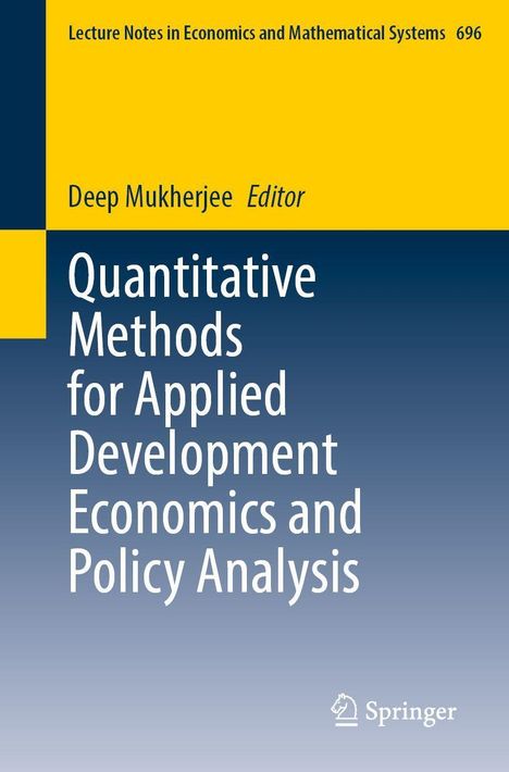 Oben: "Lecture Notes in Economics and Mathematical Systems 696". Mittig: "Quantitative Methods for Applied Development Economics and Policy Analysis". Unten: Springer-Logo.