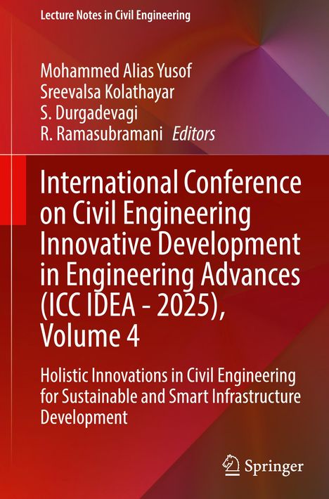 Roter Hintergrund, Titel: "International Conference on Civil Engineering...Volume 4", unten ein Springer-Logo.
