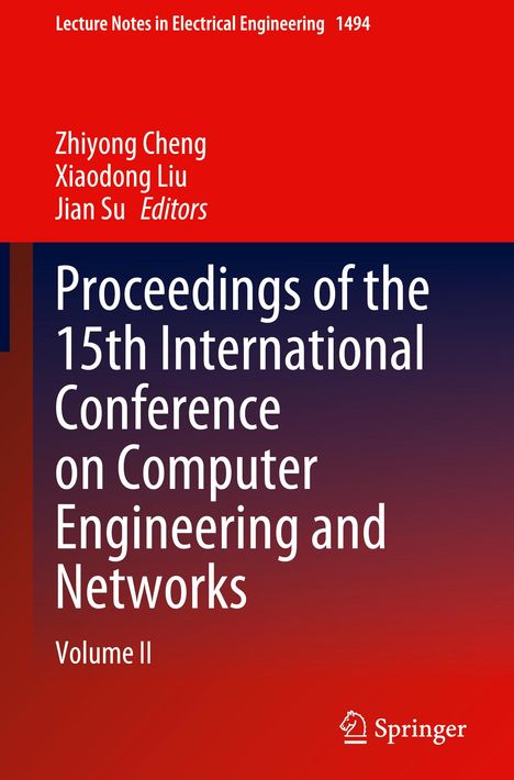 Rotes und dunkelblaues Cover. Titel: "Proceedings of the 15th Int. Conf. on Computer Engineering and Networks, Vol II" mit Springer-Logo.