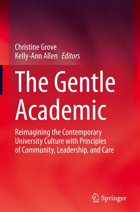 Text: "The Gentle Academic". Roter Verlaufshintergrund, unten Springer-Logo.