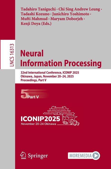 Titel: Neural Information Processing. ICONIP 2025, Okinawa, 20-24 Nov. Eds: Taniguchi, Doya. Logo: Springer.