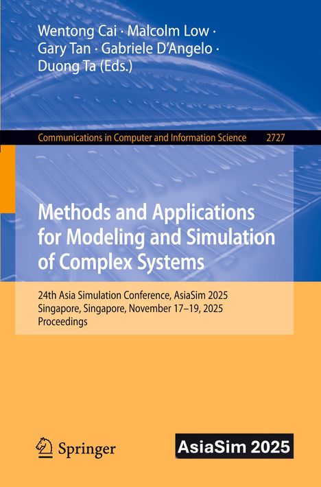 "Methods and Applications for Modeling and Simulation of Complex Systems." Konferenzangaben unten, Springer-Logo links.