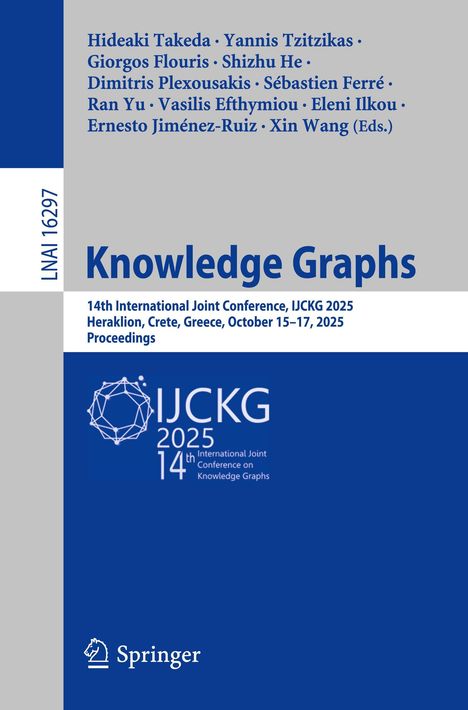 LNI 16297, Knowledge Graphs, IJCKG 2025, Kreta, Oktober 15-17, Logo: Springer und geografisches Netzwerksymbol.
