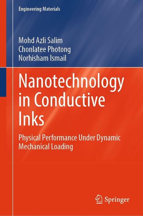 "Nanotechnology in Conductive Inks" vor blau-rotem Hintergrund, Autoren und Logo von Springer unten rechts.