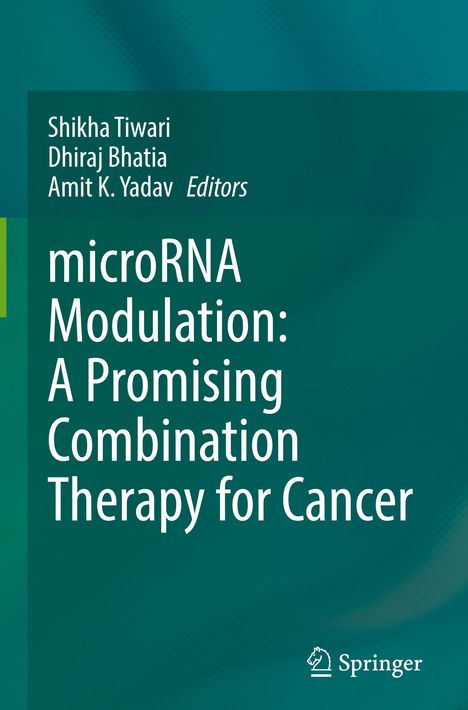 Titel: "microRNA Modulation: A Promising Combination Therapy for Cancer". Grün-blauer Hintergrund, Springer-Logo unten.