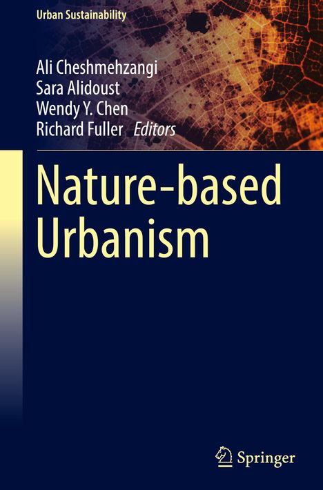 „Nature-based Urbanism“, Namen von Herausgebern, Stadtplanmuster in Brauntönen, Springer-Logo unten rechts.