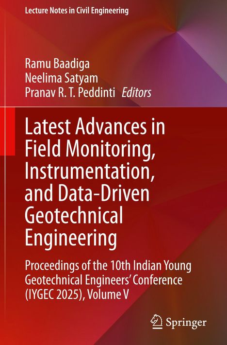 Buchtitel in Weiß auf rotem Hintergrund: "Latest Advances in Field Monitoring, [...] IYGEC 2025); Vol V". Unten rechts Springer-Logo.