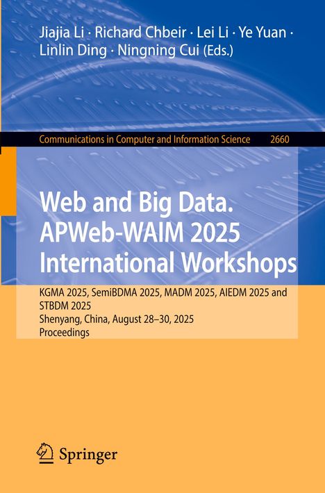 „Web and Big Data. APWeb-WAIM 2025 International Workshops“, blau-orange Design mit Springer-Logo unten.