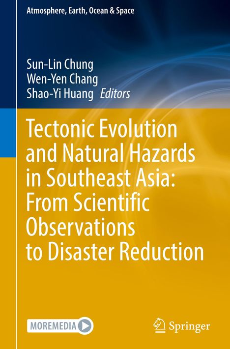 Ein Buchcover mit folgenden Texten: "Tectonic Evolution and Natural Hazards in Southeast Asia" und "Springer" Logo unten rechts.