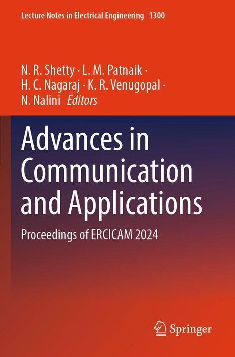 Titel: Advances in Communication and Applications. Text oben: Autoren und Herausgeber. Unten ein Springer-Logo.