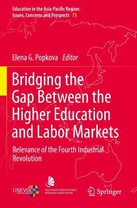 "Bridging the Gap Between the Higher Education and Labor Markets" von Elena G. Popkova, rote Karte mit Konturen.