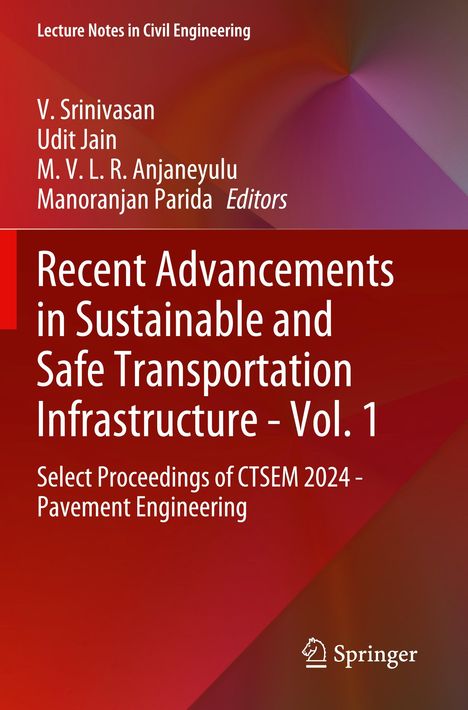 *Recent Advancements in Sustainable and Safe Transportation Infrastructure - Vol. 1*. Deckblatt in Rottönen.