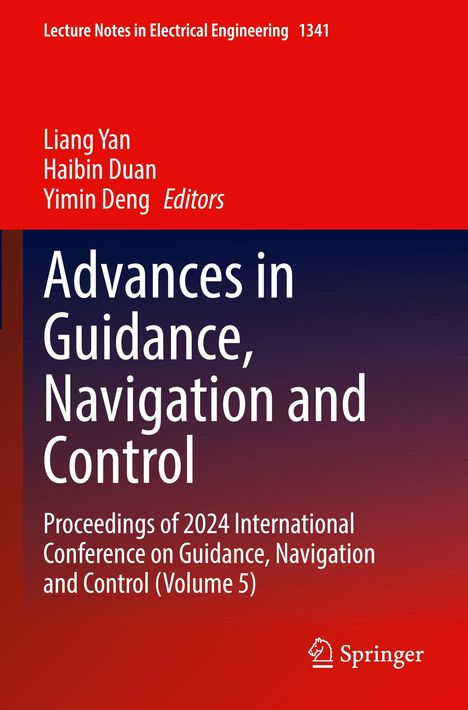 Titel: "Advances in Guidance, Navigation and Control". Rotes und blaues Farbdesign mit Springer-Logo.