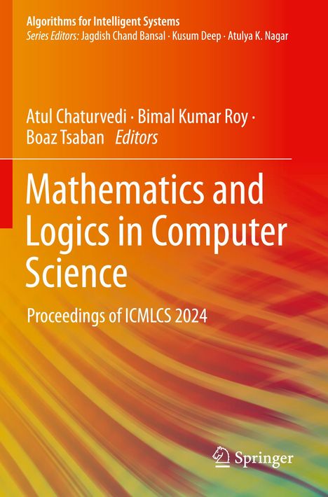 „Mathematics and Logics in Computer Science“, Herausgeber und Konferenzdetails auf orangefarbenem Hintergrund. Springer-Logo.