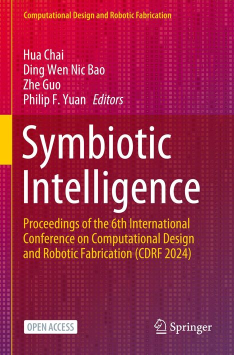 „Symbiotic Intelligence“ auf pinkem Hintergrund. Autoren: Hua Chai, Ding Wen Nic Bao, u.a. Veranstaltungsdetails unten.