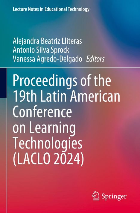 Proceedings of the 19th Latin American Conference on Learning Technologies (LACLO 2024), blaue Farbverläufe, Springer-Logo.