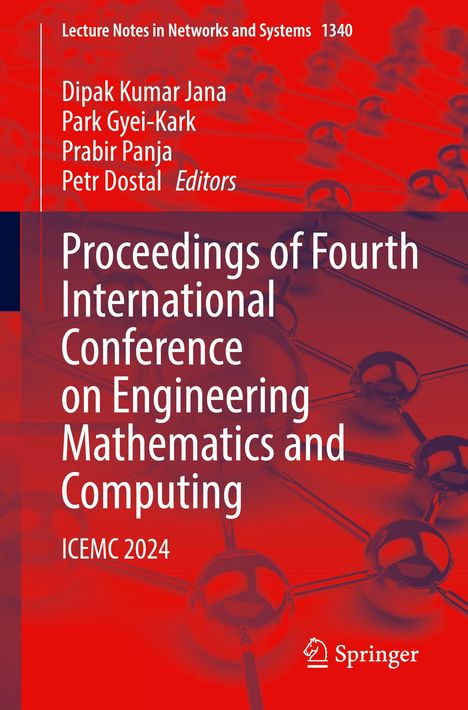 Titel: Proceedings of Fourth International Conference on Engineering Mathematics and Computing ICEMC 2024. Rotes Hintergrundmuster.