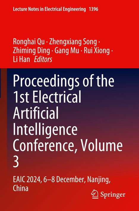 „Proceedings of the 1st Electrical Artificial Intelligence Conference, Volume 3“ in Großbuchstaben, EAIC 2024.