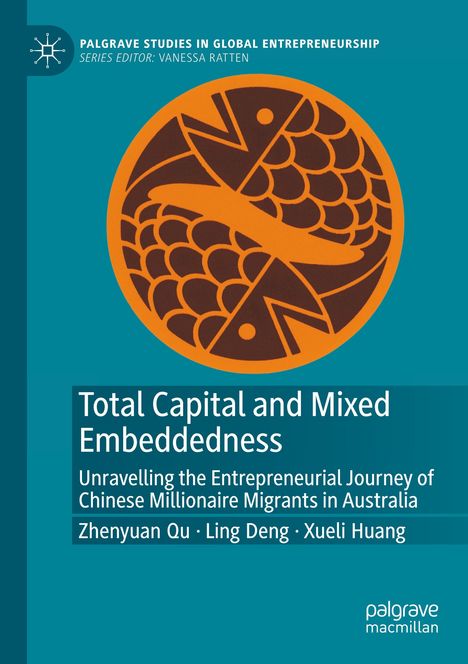 „Total Capital and Mixed Embeddedness“, Autoren: Zhenyuan Qu, Ling Deng, Xueli Huang. Illustration eines stilisierten Fisches in einem Kreis.