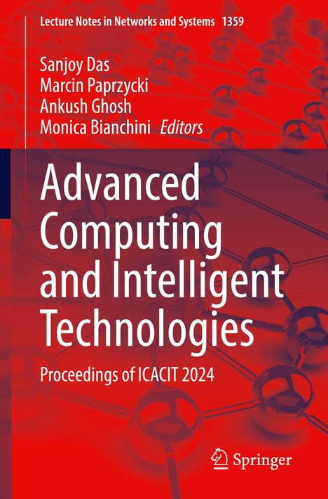 Titel: "Advanced Computing and Intelligent Technologies". Hintergrund: Netzwerk-Muster in Rot. Springer-Logo.
