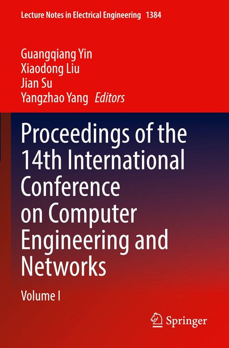 Titel: "Proceedings of the 14th International Conference on Computer Engineering and Networks Volume I". Oben roter Hintergrund. Springer-Logo.