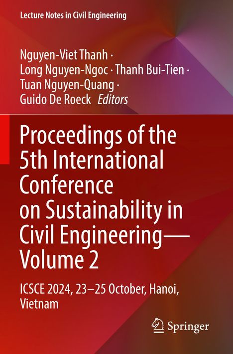 Titel: Proceedings of the 5th International Conference on Sustainability in Civil Engineering—Volume 2. Roter Hintergrund.
